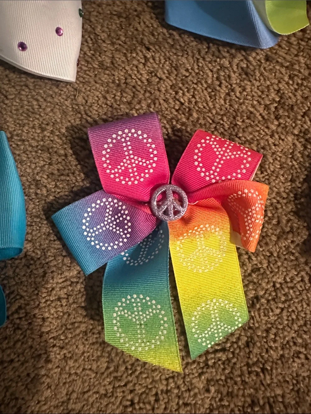 JoJo Siwa Rainbow & Blue Kids Hair Bow Set